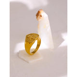 Romantic Heart Stainless Steel Ring Angel Ring Anniversary Jewelry Gift
