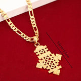 Ethiopian Pendant Necklace Coptic Cross African Wedding Jewelry