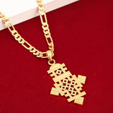 Ethiopian Pendant Necklace Coptic Cross African Wedding Jewelry