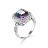 Gorgeous Tourmaline-Color Square Zircon Rings For Women