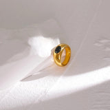 Stainless Steel Crystal Rings 18K Plated Waterproof Anillos Office Gift