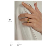 Stainless Steel Crystal Rings 18K Plated Waterproof Anillos Office Gift