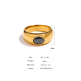 Stainless Steel Crystal Rings 18K Plated Waterproof Anillos Office Gift