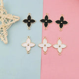 K Drop Alloy Necklace Small Pendant Double Hanging Leaf DIY Jewelry Earrings