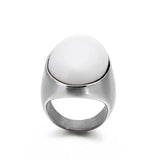 Bohemia Oval Marble Stone Wedding Charm Rings for Women