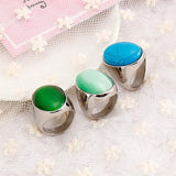 Bohemia Oval Marble Stone Wedding Charm Rings for Women