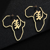 Stainless Steel Adinkra Gye Nyame Earrings African Symbol Ethnic Jewelry
