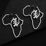 Stainless Steel Adinkra Gye Nyame Earrings African Symbol Ethnic Jewelry