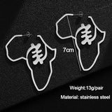 Stainless Steel Adinkra Gye Nyame Earrings African Symbol Ethnic Jewelry
