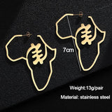 Stainless Steel Adinkra Gye Nyame Earrings African Symbol Ethnic Jewelry