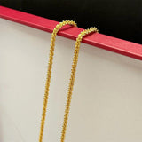 Man 3mm Twisted Chain Necklace 24inch Hip Hop Jewelry