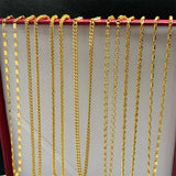 Man 3mm Twisted Chain Necklace 24inch Hip Hop Jewelry