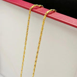 Man 3mm Twisted Chain Necklace 24inch Hip Hop Jewelry