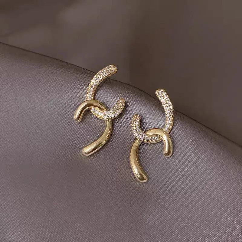 Real Plates Stud Earrings - Creative Copper Ear Wear Jewelry