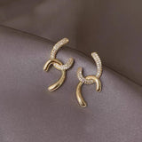 Real Plates Stud Earrings - Creative Copper Ear Wear Jewelry