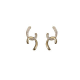 Real Plates Stud Earrings - Creative Copper Ear Wear Jewelry