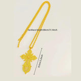 Ethiopian Crosses Pendant Twisted Chain Eritrea Jewelry