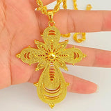 Ethiopian Crosses Pendant Twisted Chain Eritrea Jewelry