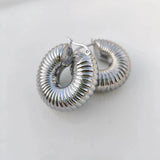 Uworld Waterproof 316 Stainless Steel Chunky Round Hoop Earrings