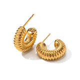 Uworld Waterproof 316 Stainless Steel Chunky Round Hoop Earrings