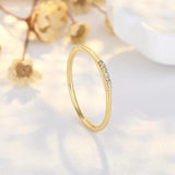 925 Silver Women Ring 14k Plated Diamond Zircon Inlaid Size #6 #7 #8