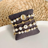 Natural Pearl Bracelet 18K Plated Virgin Mary Jewelry
