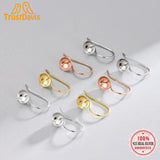 925 Sterling Silver Jade Clip DIY Earring Jewelry K-gold Plated Pendant Buckle