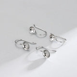 925 Sterling Silver Jade Clip DIY Earring Jewelry K-gold Plated Pendant Buckle