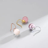925 Sterling Silver Jade Clip DIY Earring Jewelry K-gold Plated Pendant Buckle