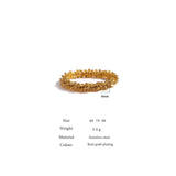 Stainless Steel Twist Finger Ring for Women 18K Plated Bijoux Femme