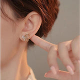 Sterling Silver Butterfly Zircon Earrings for Women