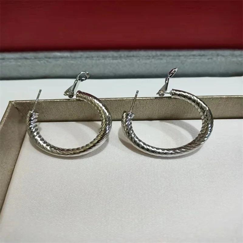 Senlissi Hoop Earrings 925 Sterling Silver C K Rings Earr Jewelry L041