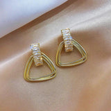Cubic Zirconia Stud Earrings, Copper Plated, Fine Jewelry for Party