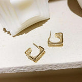 Cubic Zirconia Stud Earrings, Copper Plated, Fine Jewelry for Party
