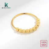 925 Silver Fidget Beads Ring Anti Stress Spiral Anxiety Jewelry