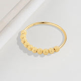 925 Silver Fidget Beads Ring Anti Stress Spiral Anxiety Jewelry