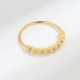 925 Silver Fidget Beads Ring Anti Stress Spiral Anxiety Jewelry