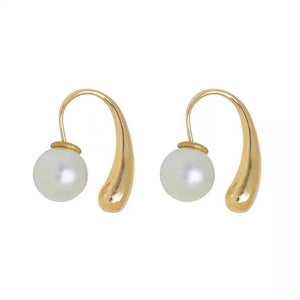 925 Silver Pearl Earrings High Water Eardrops for Women