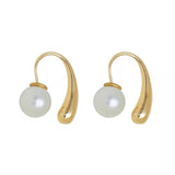 925 Silver Pearl Earrings High Water Eardrops for Women
