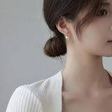 925 Silver Pearl Earrings High Water Eardrops for Women