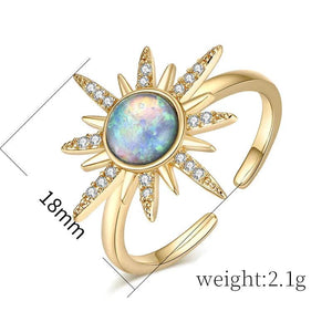 14K Moonstone Diamond Bohemian Lady Rings
