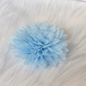 5PCS 7.5CM Organza Chiffon Fabric Flower Headwear DIY Hair Accessories