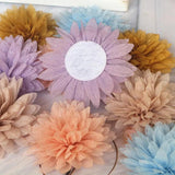 5PCS 7.5CM Organza Chiffon Fabric Flower Headwear DIY Hair Accessories