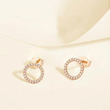 SOMILIA S925 Silver 18K Stud Earrings Tassel Ear Line C K