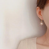 SOMILIA S925 Silver 18K Stud Earrings Tassel Ear Line C K