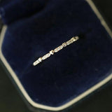 Gold-Plated Heart Zircon Ring Single Row S925 Silver