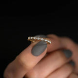 925 Silver Zircon Wedding Ring 18K Fine Jewelry