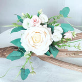Artificial Big Rose Flower Home Wedding Garden Decoration Long Branch Bouquet