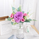 Artificial Big Rose Flower Home Wedding Garden Decoration Long Branch Bouquet