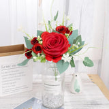 Artificial Big Rose Flower Home Wedding Garden Decoration Long Branch Bouquet